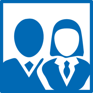 logo duo profesionnel bleu